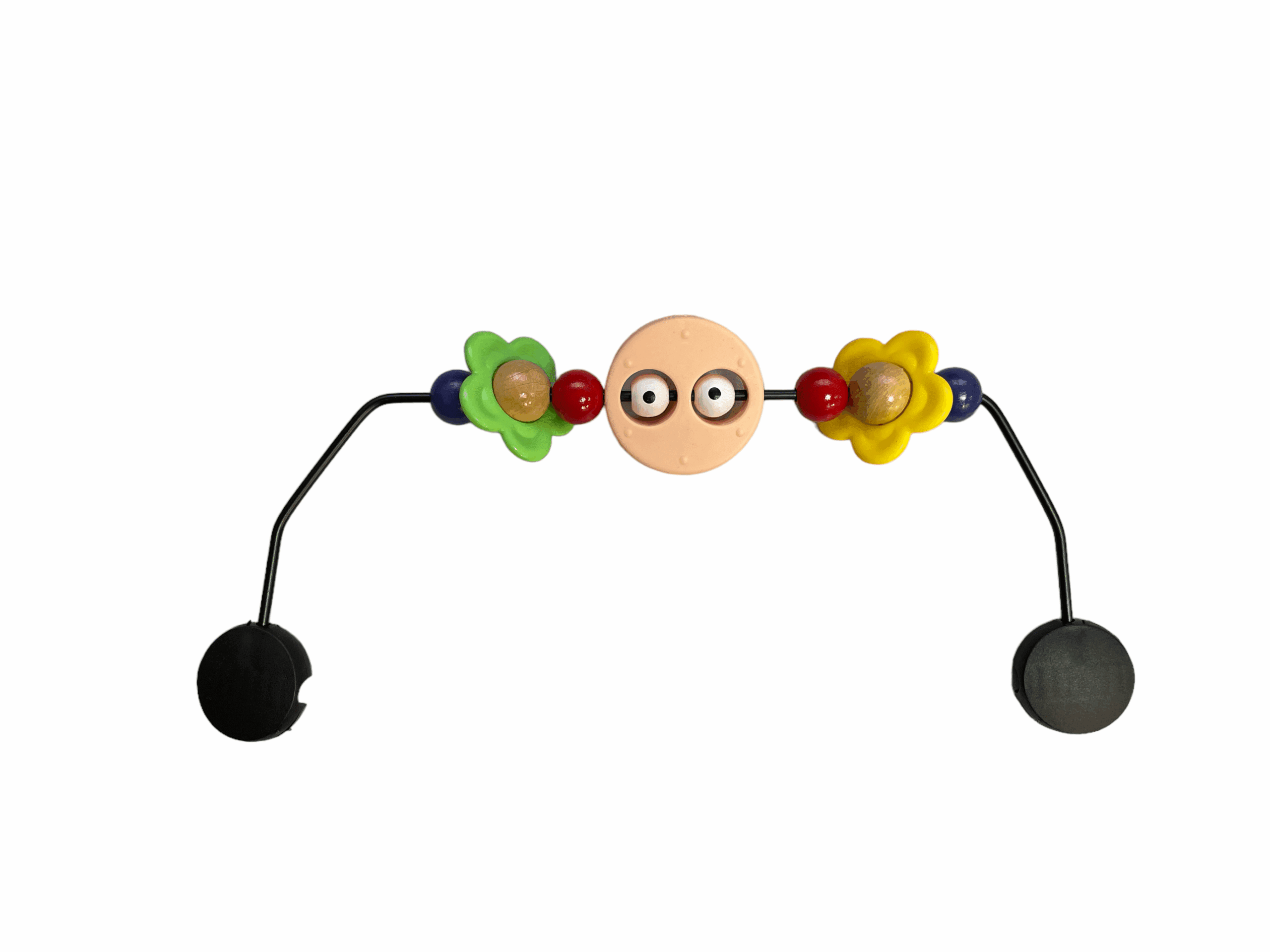 Leżaczek bujaczek dla niemowląt składany + Zabawka - czarny - obrazek 10