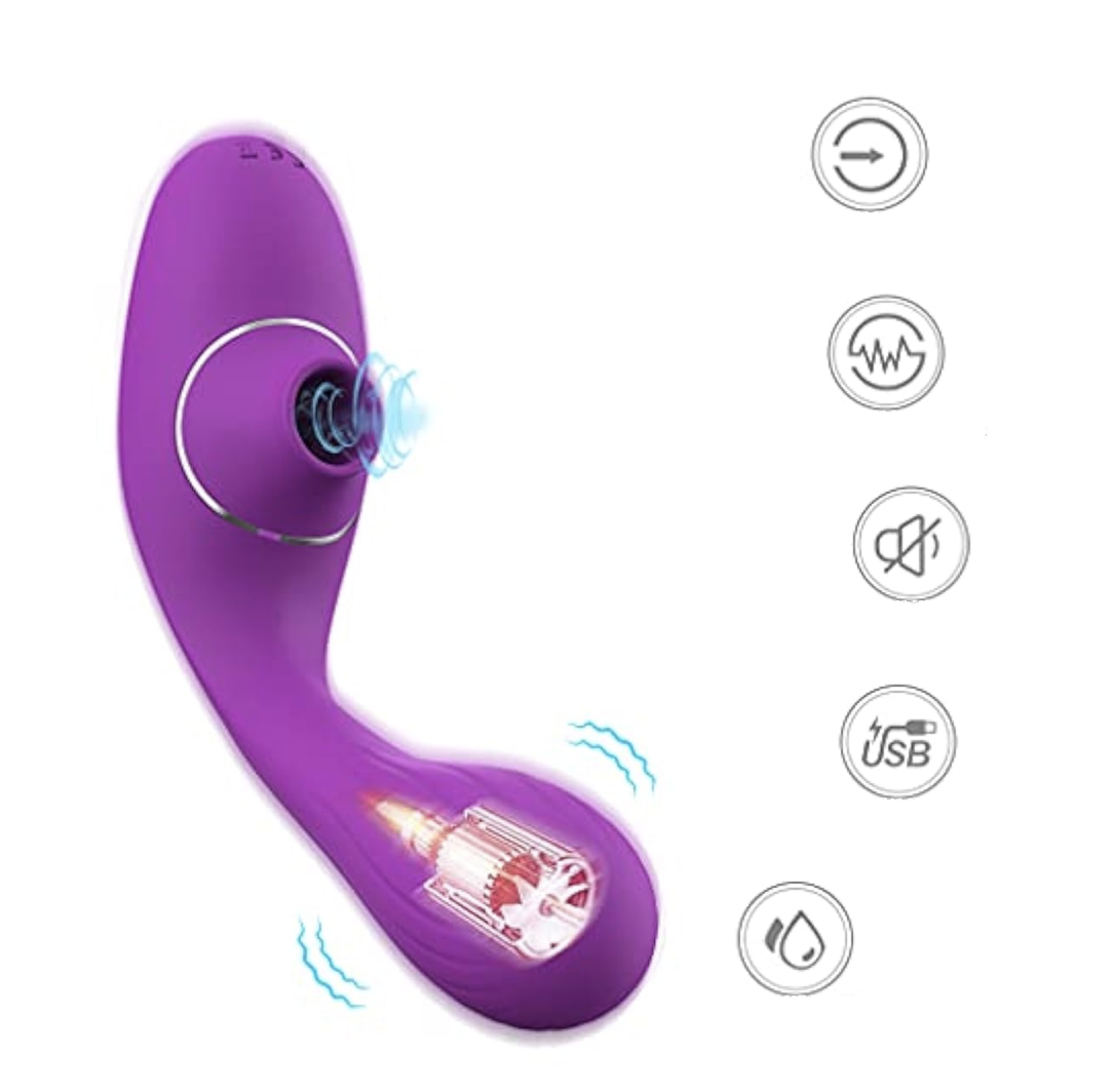 Wibrator z funkcją ssania i wibracji – wielofunkcyjny masażer łechtaczki i punktu G - obrazek 2