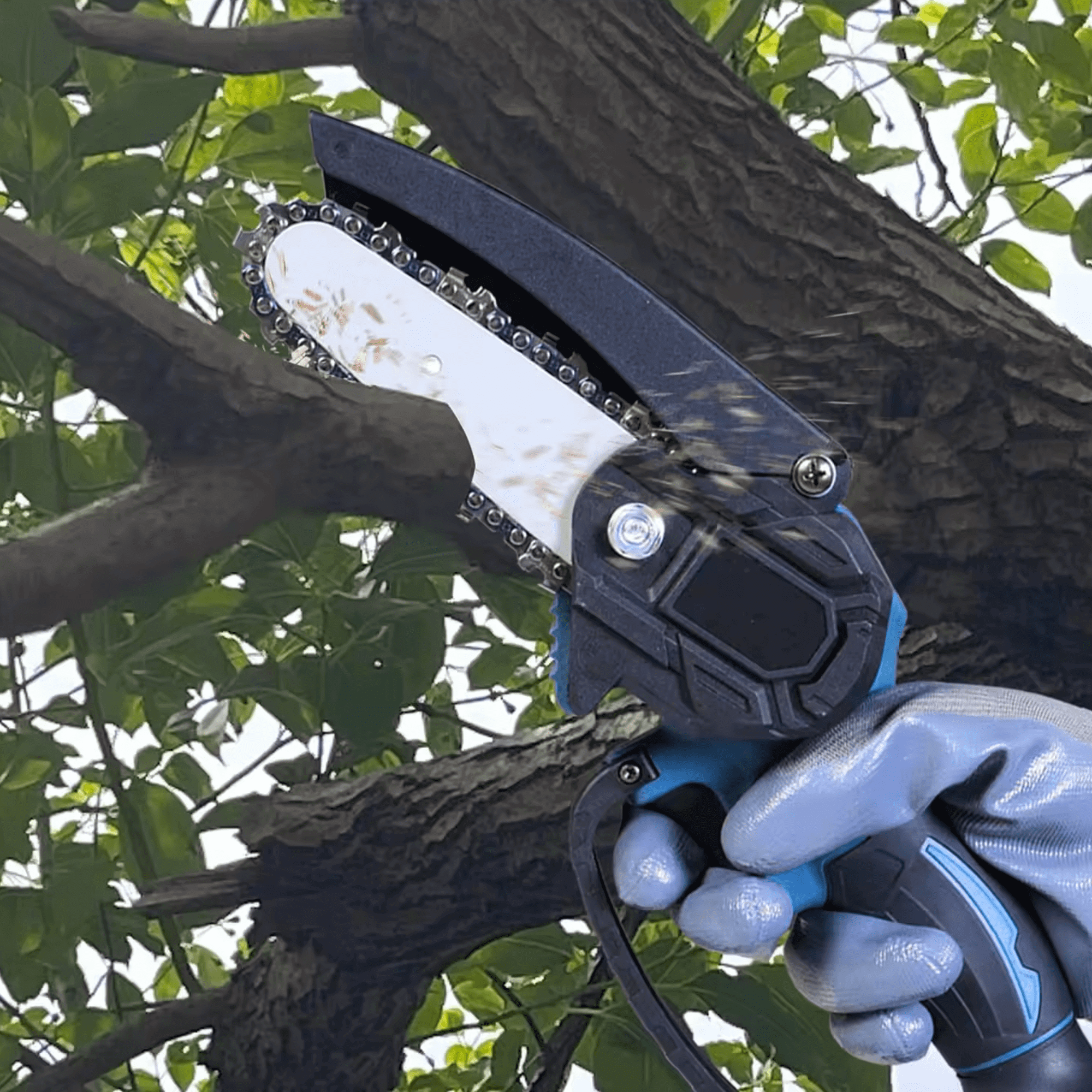 PIŁA ŁAŃCUCHOWA AKUMULATOROWA PILARKA RĘCZNA 2X Akumulator 2X Łańcuch - obrazek 5