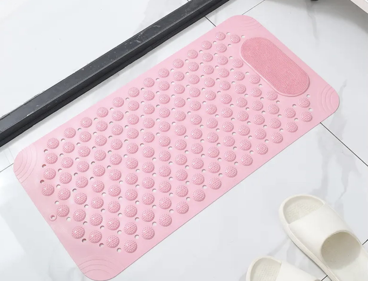 Mata Antypoślizgowa do łazienki, Różowa - obrazek 3