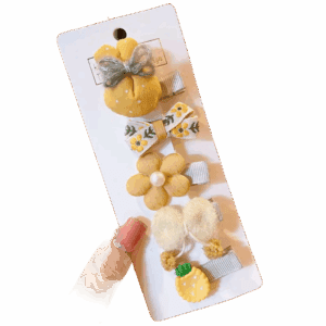 Zestaw Spinek  do włosów Dziewczęcy Pomarańczowe 5 Sztuk typ XXXIV