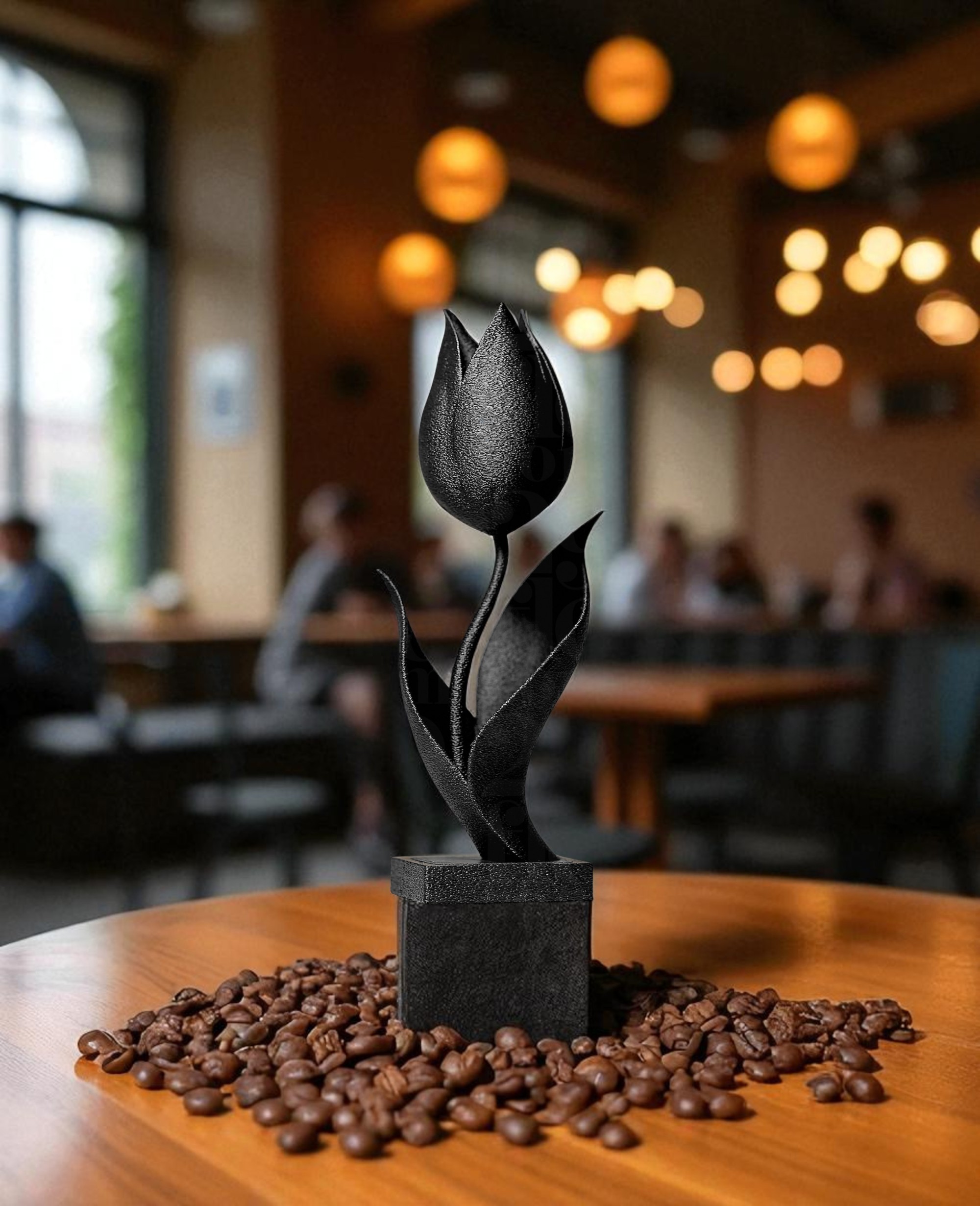 Figurka dekoracyjna Tulipan – elegancka ozdoba 3D do domu i biura - 15 cm - obrazek 3