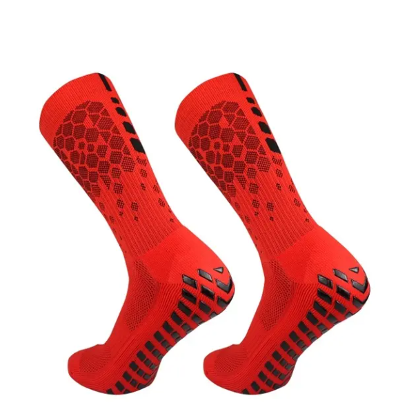 Skarpety Piłkarskie Antypoślizgowe FG 39-45 - Czerwone - obrazek 4