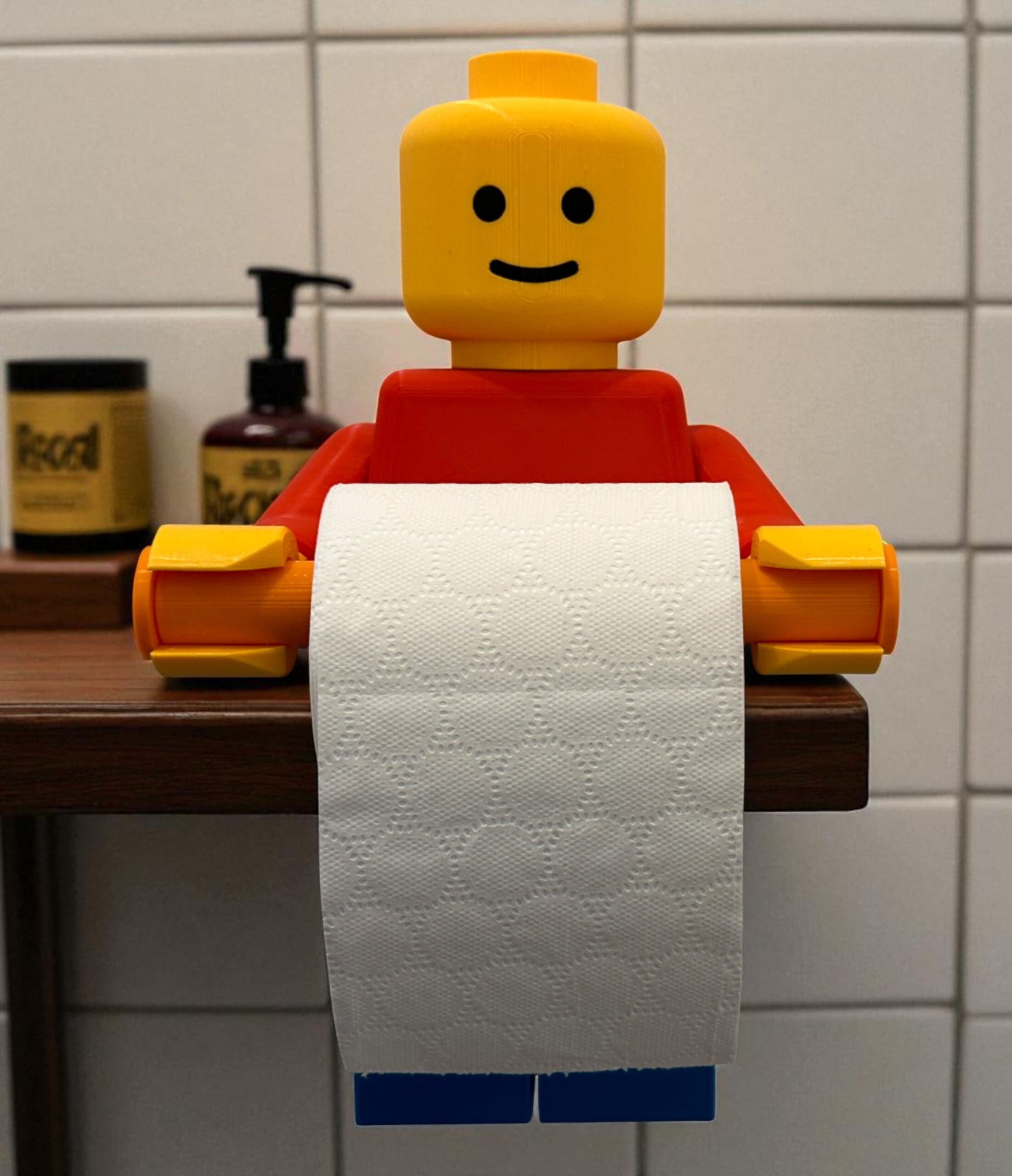 Uchwyt na papier toaletowy w Stylu Lego 34 cm– oryginalna dekoracja łazienki - obrazek 2