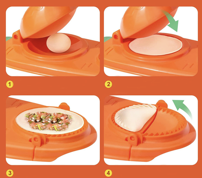 Forma, Maszynka do Lepienia Pierogów 2w1 - Żółta - obrazek 5