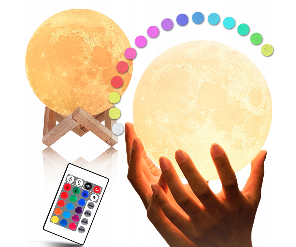 Lampa Księżyc 3D – Magia w Twoim Domu