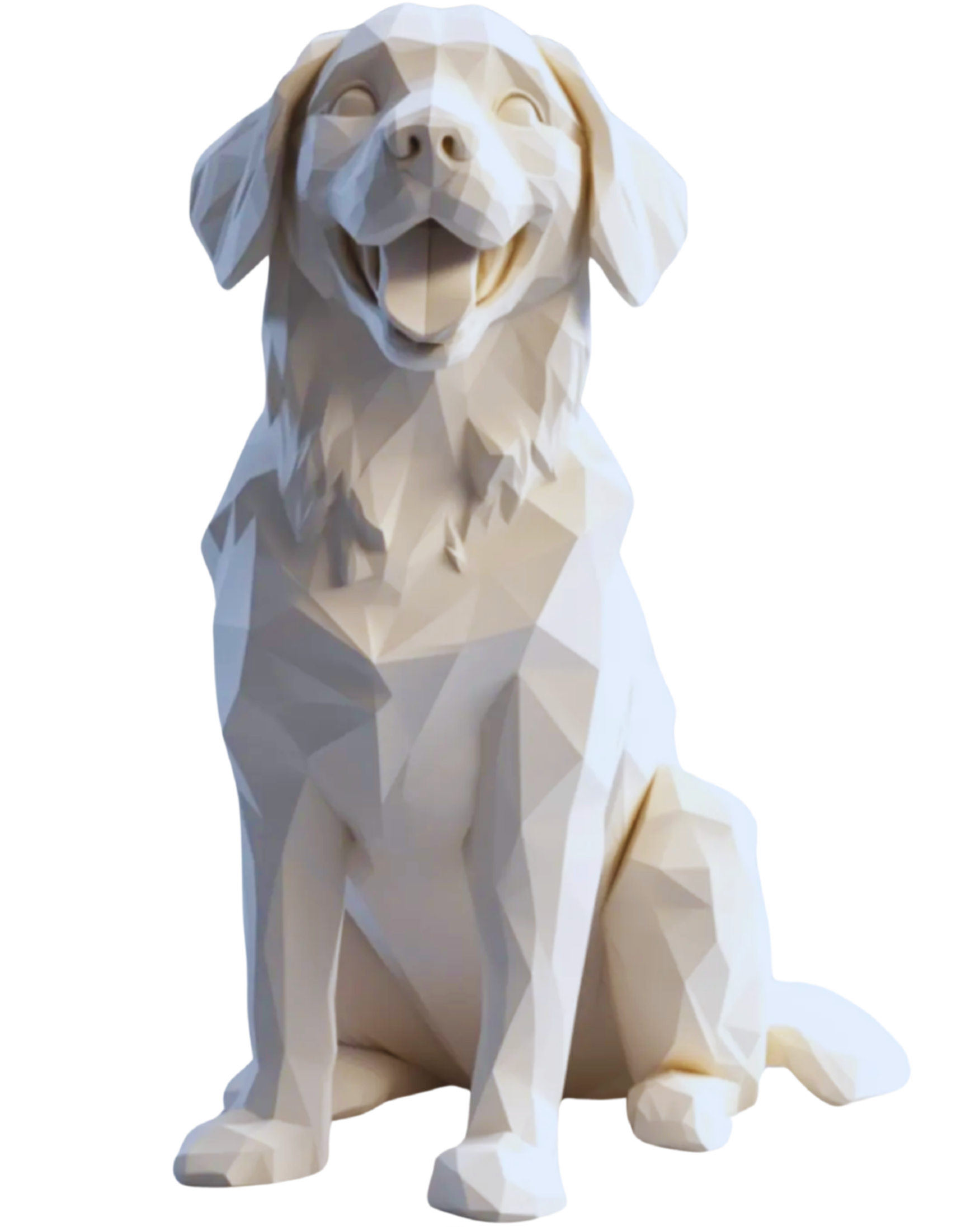 Figurka Psa Low-Poly – Nowoczesna Dekoracja do Domu Styl Geo...