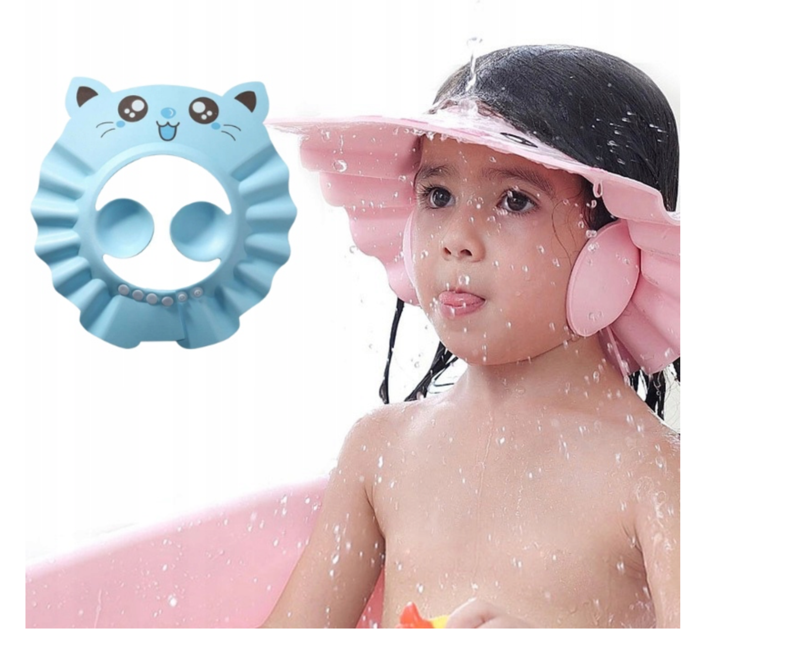 Daszek / Rondo Kąpielowe do Mycia Głowy Dzieci - Odcienie Niebieskiego - obrazek 2