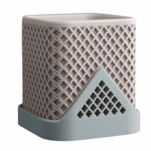 Squared Polygon Planter – geometryczna doniczka 3D z podstawką - 12 cm
