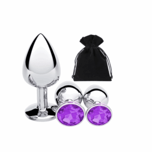 Korek Analny Stalowy Zestaw Korków Analnych S M L Anal Plug Gadżety 3 SZT