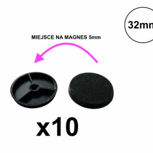 Podstawki okrągłe 32mm Round Bases WHmer 10 szt.