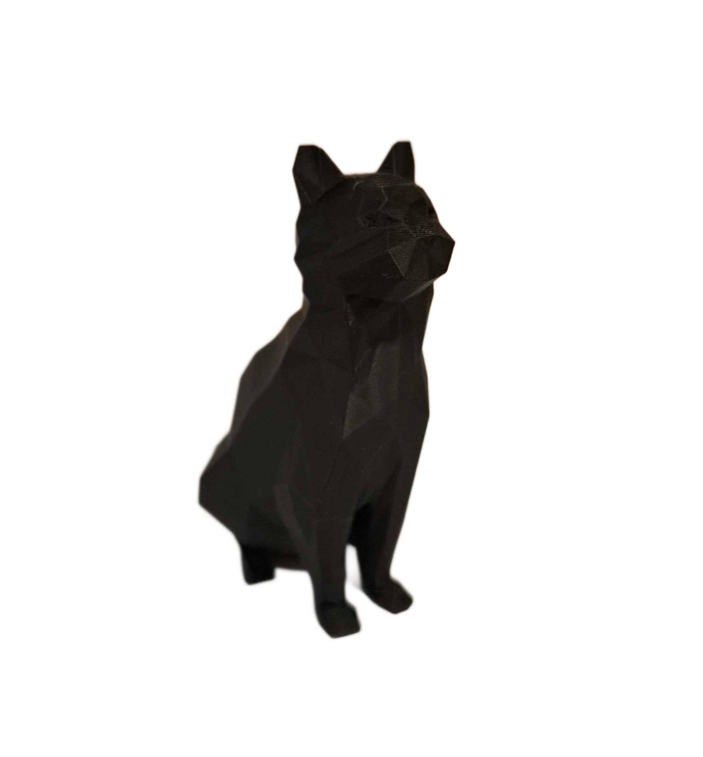 Figurka Kota Low-Poly – Nowoczesna Dekoracja do Domu Styl Geometryczny - 20 cm - obrazek 3