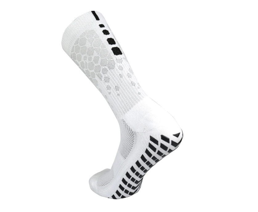 Skarpety Piłkarskie Antypoślizgowe FG 39-45 - Białe - obrazek 2