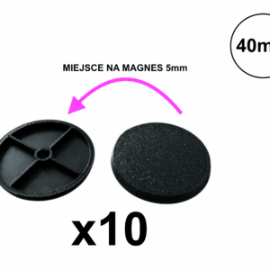 Podstawki okrągłe 40mm Round Bases WHmer 10 szt.
