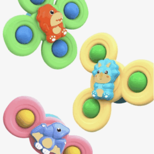 Fidget Spinner z przyssawką , Sensoryczna zabawka do Kąpieli - Dinozaury  3 sztuki