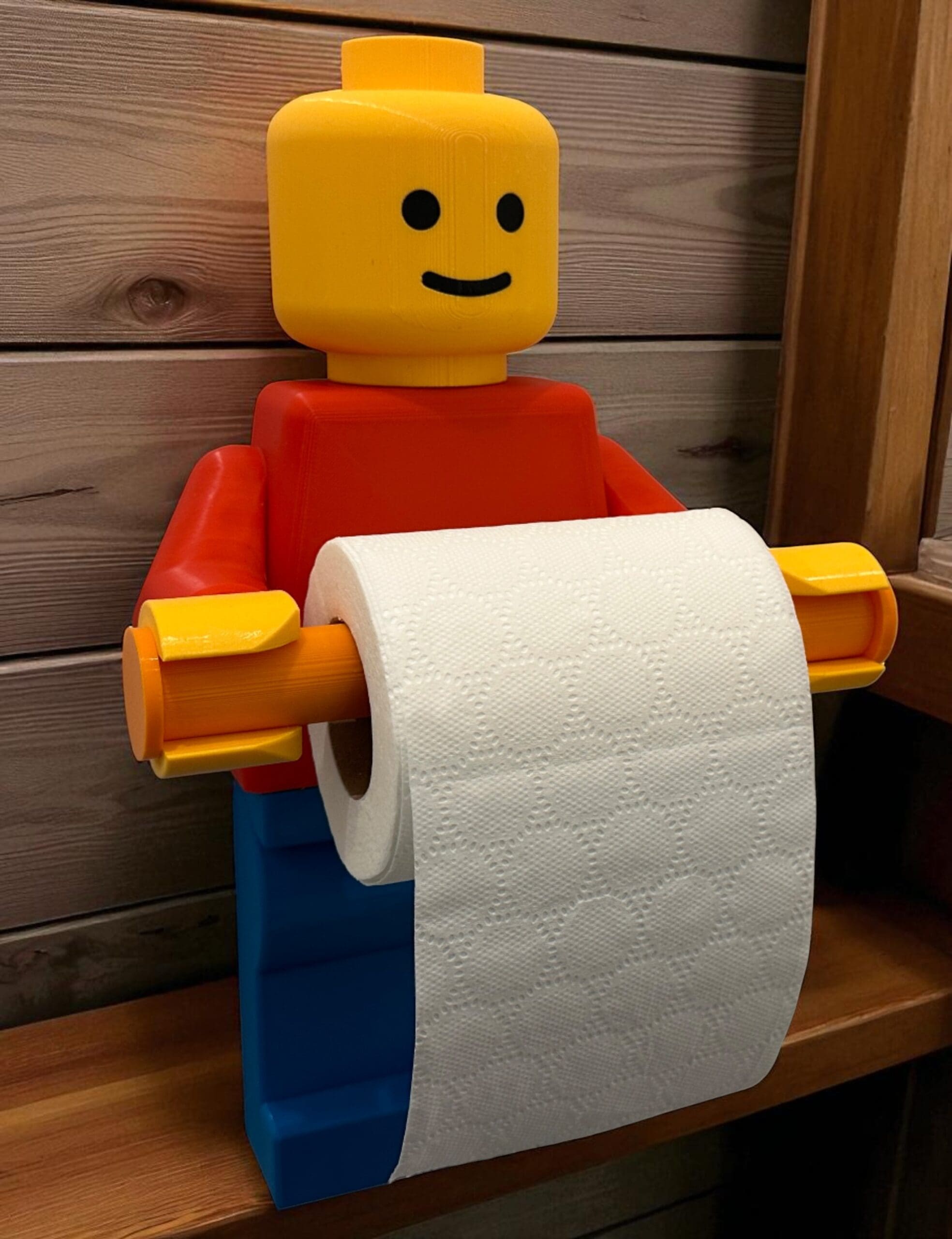 Uchwyt na papier toaletowy w Stylu Lego 34 cm– oryginalna dekoracja łazienki - obrazek 3