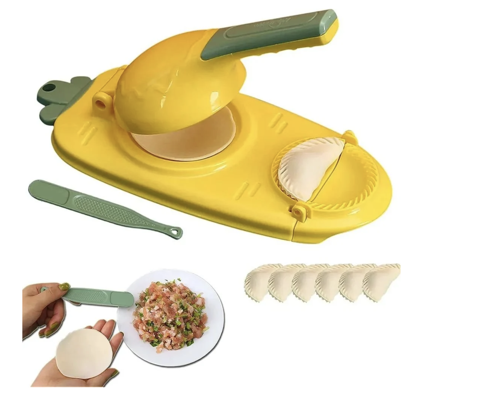 Forma, Maszynka do Lepienia Pierogów 2w1 - Żółta - obrazek 3