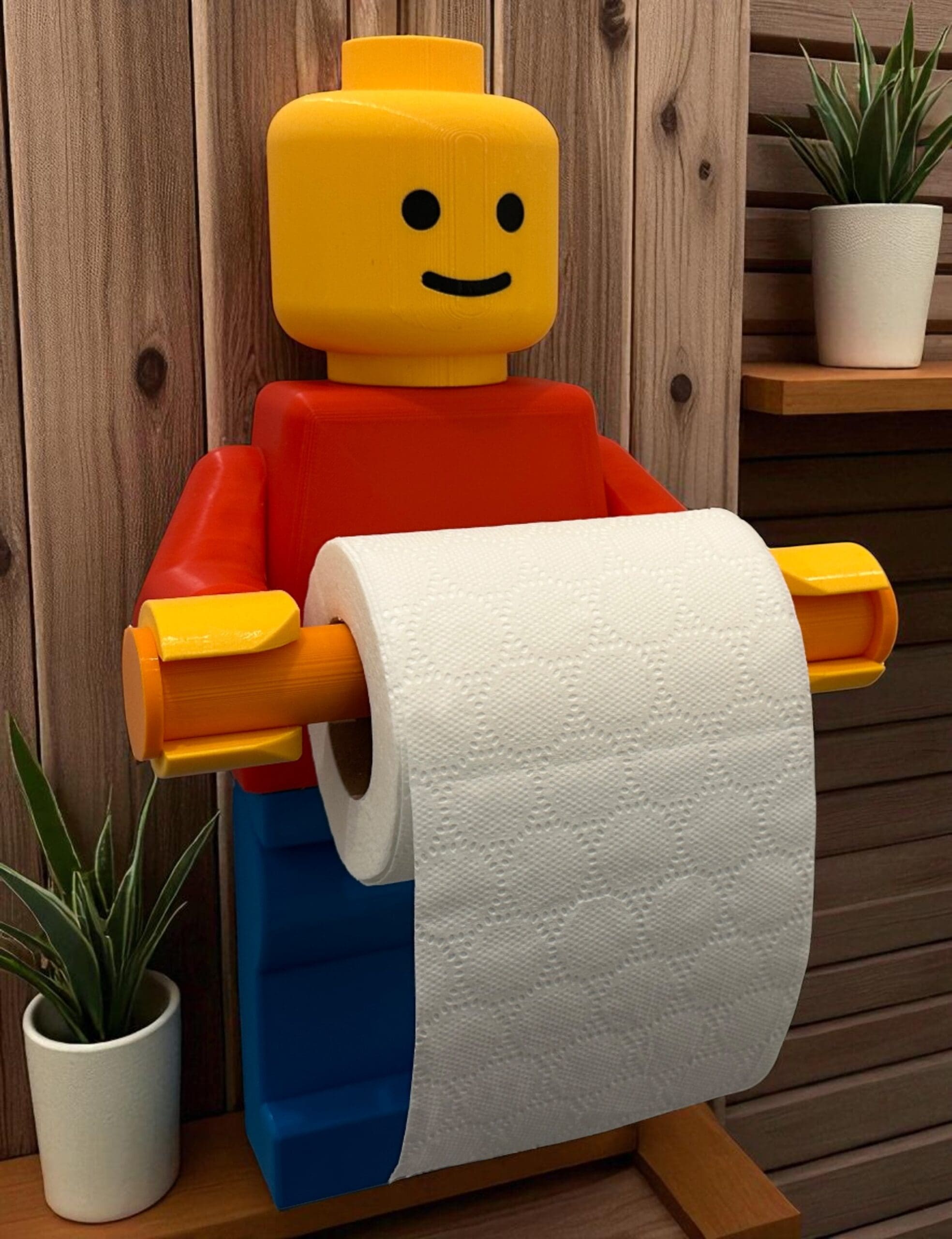 Uchwyt na papier toaletowy w Stylu Lego 34 cm– oryginalna dekoracja łazienki - obrazek 4