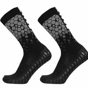 Skarpety Piłkarskie Antypoślizgowe FG 39-45 - Czarne