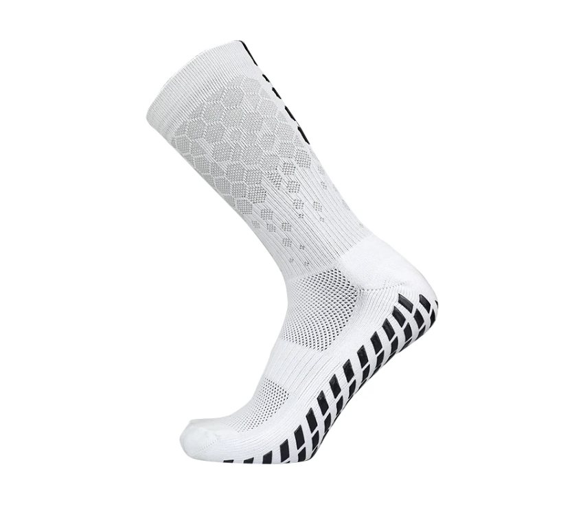 Skarpety Piłkarskie Antypoślizgowe FG 39-45 - Białe - obrazek 5