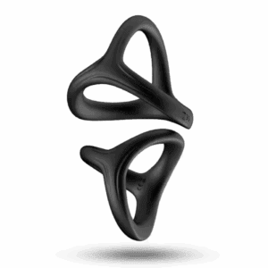 Potrójny pierścień zaciskowy na penisa i jądra Czarny Wzmacniający erekcje
