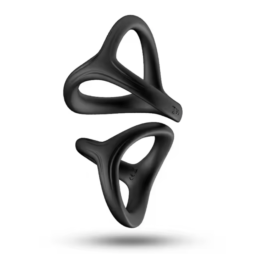 Potrójny pierścień zaciskowy na penisa i jądra Czarny Wzmacn...