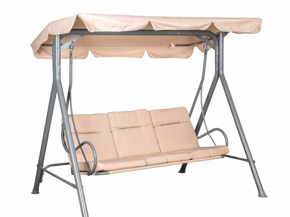 Huśtawka Ogrodowa Wolnostojąca TARA Happy Green - Beżowa