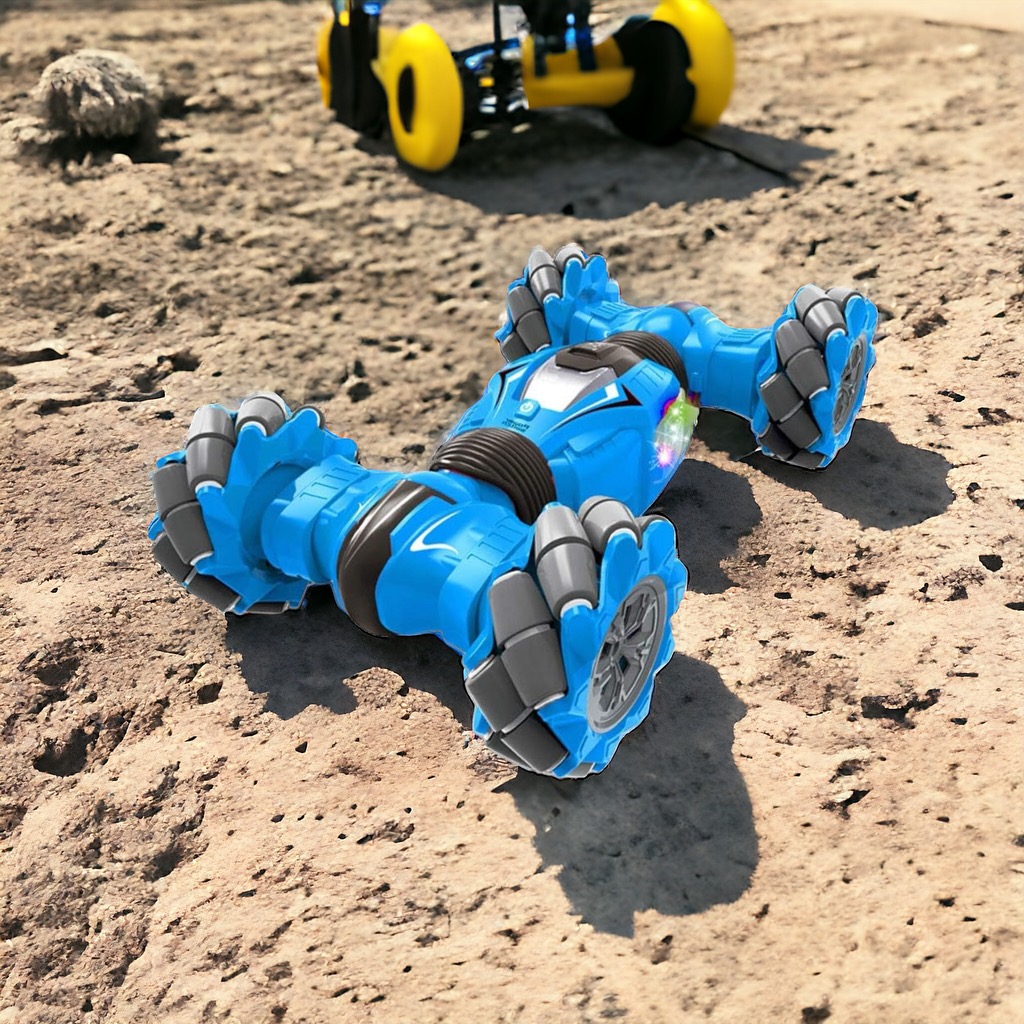 Samochód Zdalnie Sterowany Gestami KASKADERSKI 4x4 RC - Niebieski - obrazek 7