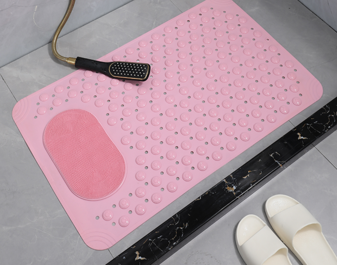 Mata Antypoślizgowa do łazienki, Różowa - obrazek 5