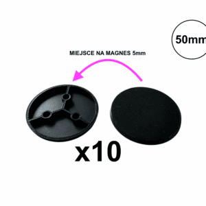 Podstawki okrągłe 50mm Round Bases WHmer 10 szt.
