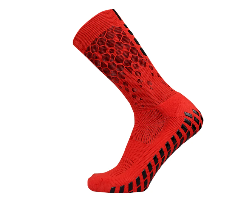 Skarpety Piłkarskie Antypoślizgowe FG 39-45 - Czerwone - obrazek 5