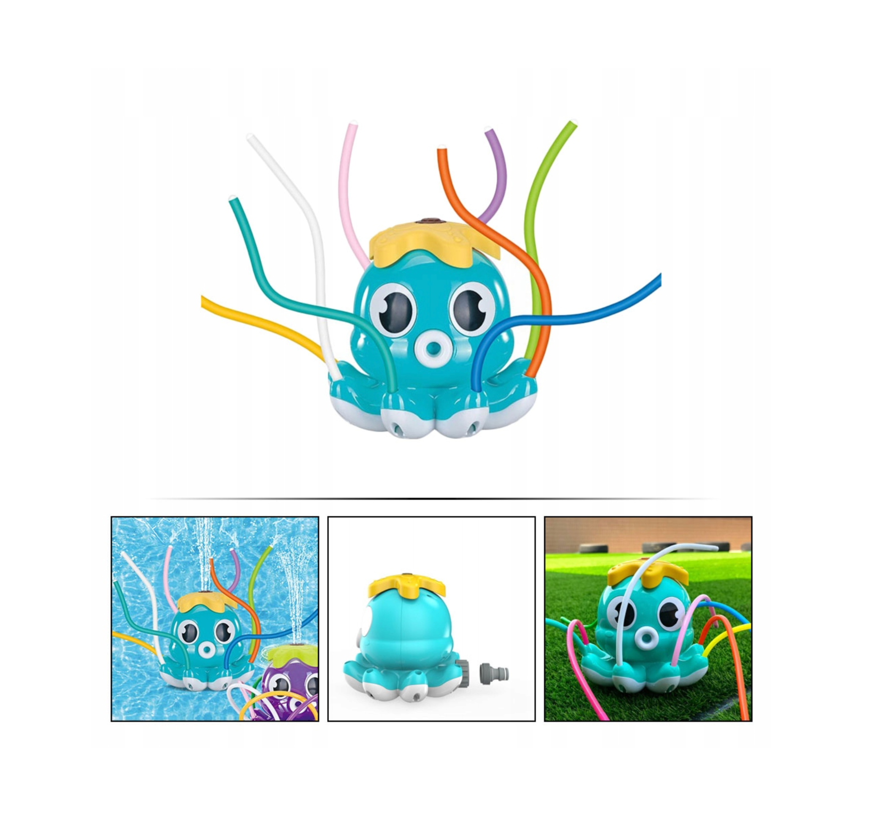 Zraszacz wodny dla dzieci ośmiornica z przyłączem do węża zabawa wodna - obrazek 2