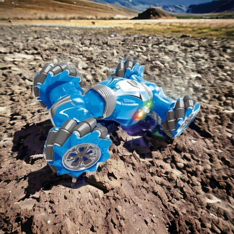 Samochód Zdalnie Sterowany Gestami KASKADERSKI 4x4 RC - Niebieski - obrazek 4