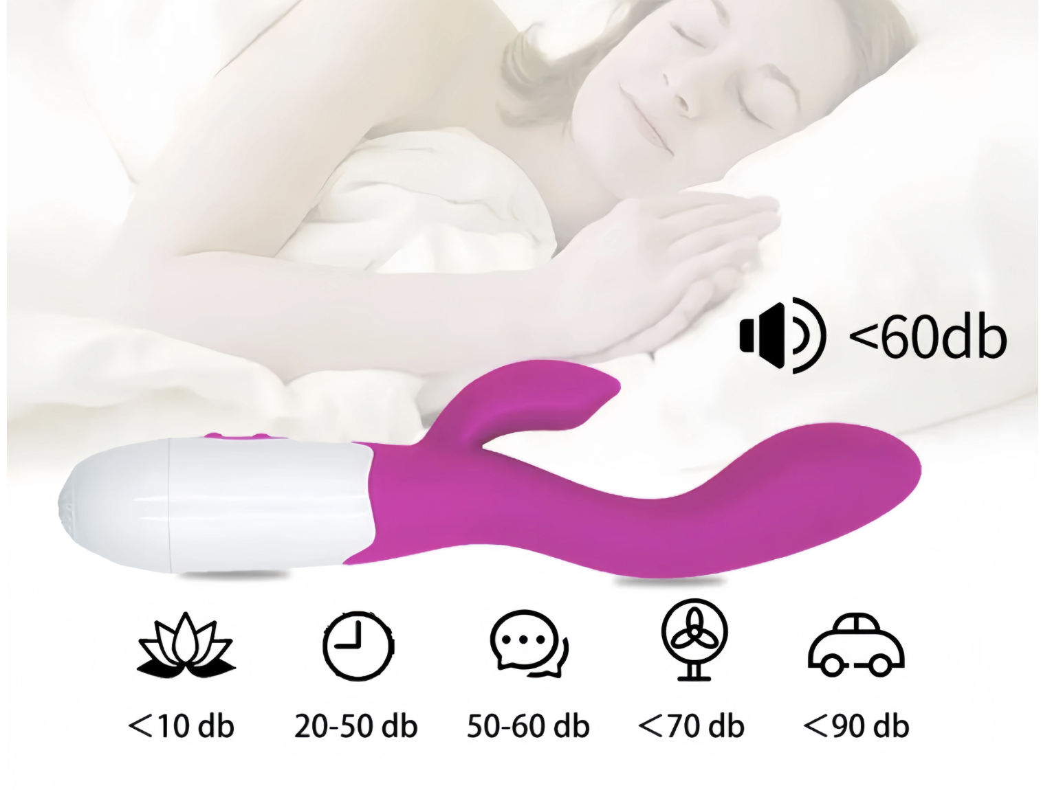 WIBRATOR DAMSKI Króliczek MASAŻER ŁECHTACZKI PUNKT G SEX GADŻET ZABAWKI PAR - obrazek 3