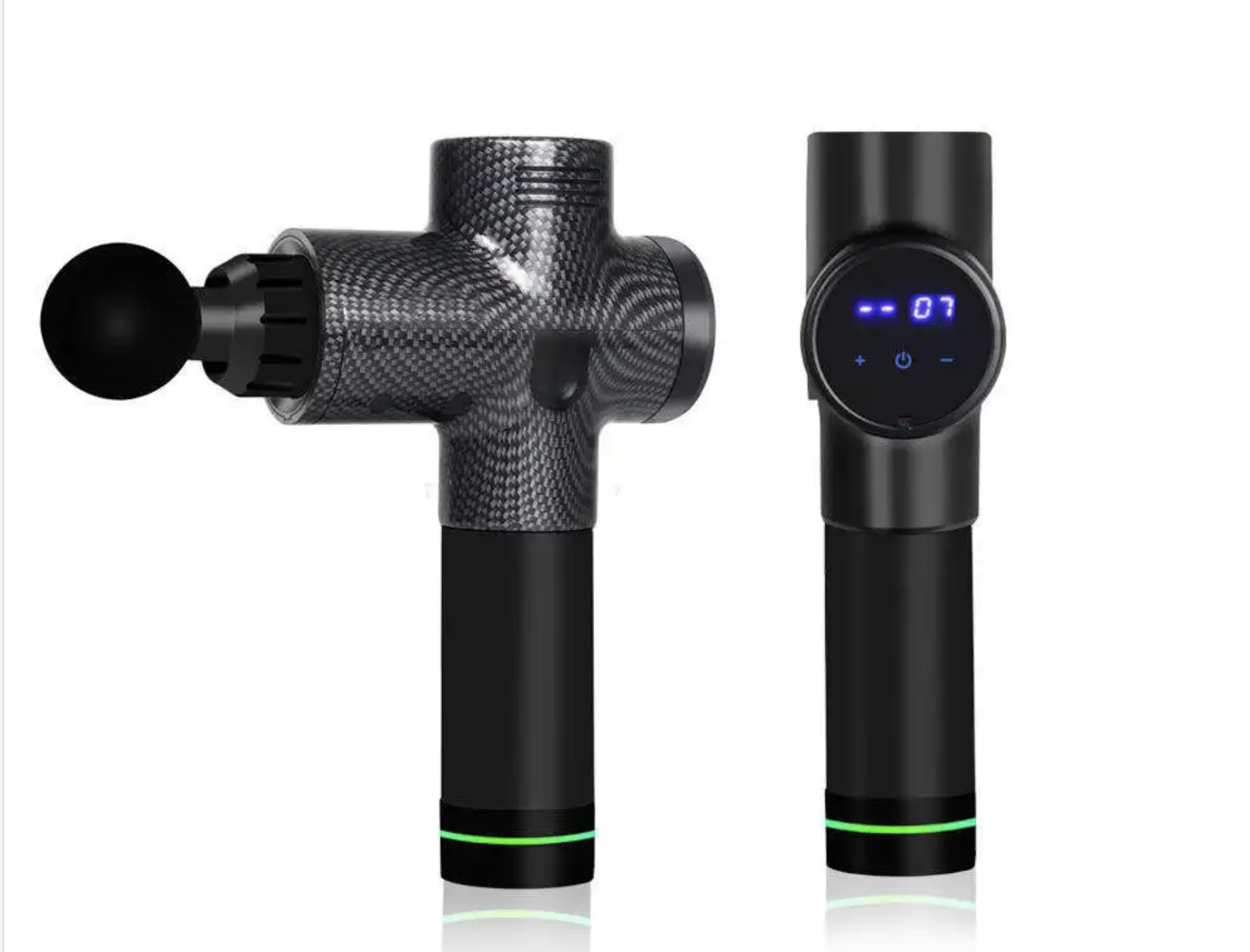 PISTOLET DO MASAŻU MASAŻER DO CIAŁA MASSAGE GUN PRO - KARBON - MOC 100W - obrazek 5