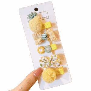 Zestaw Spinek do włosów Dziewczęcy Żółte 5 Sztuk typ XXXVI