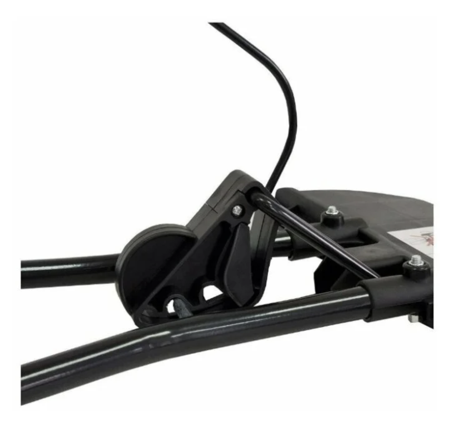 Leżaczek bujaczek dla niemowląt składany + Zabawka - czarny - obrazek 4