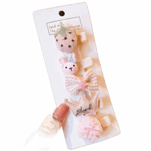 Zestaw Spinek do włosów Dziewczęcy Różowe 5 Sztuk typ XXXIII