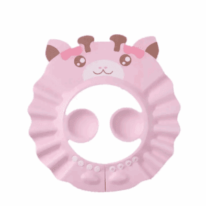 Daszek / Rondo Kąpielowe do Mycia Głowy Dzieci - Różowa Żyrafa