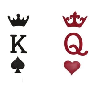 DEKORACJA ścienna wzór KRÓL I KRÓLOWA KARTY