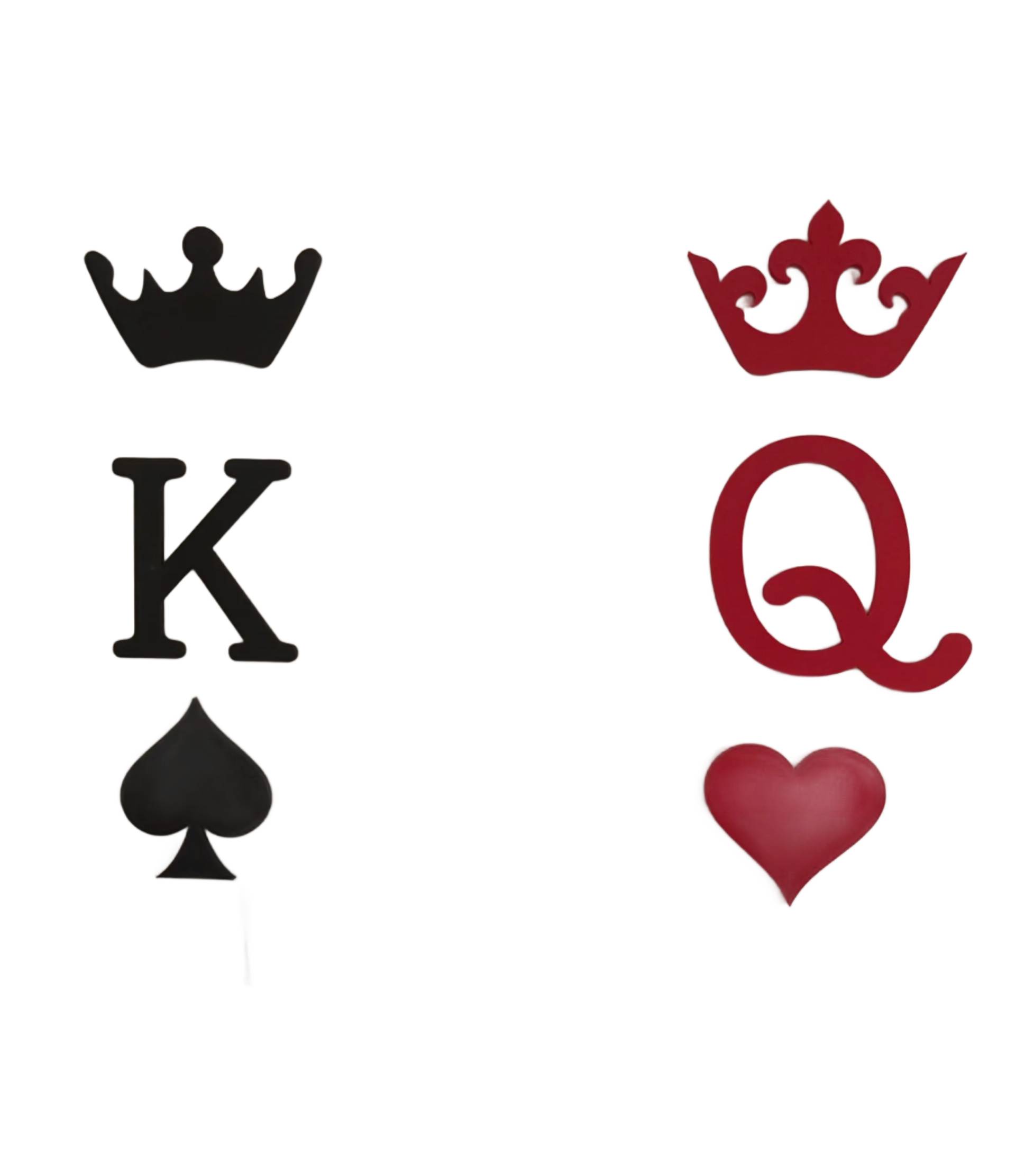 DEKORACJA ścienna wzór KRÓL I KRÓLOWA KARTY