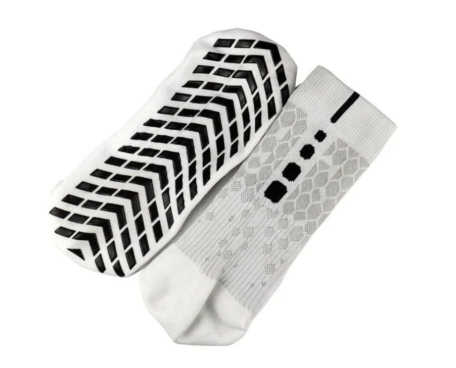 Skarpety Piłkarskie Antypoślizgowe FG 39-45 - Białe - obrazek 6