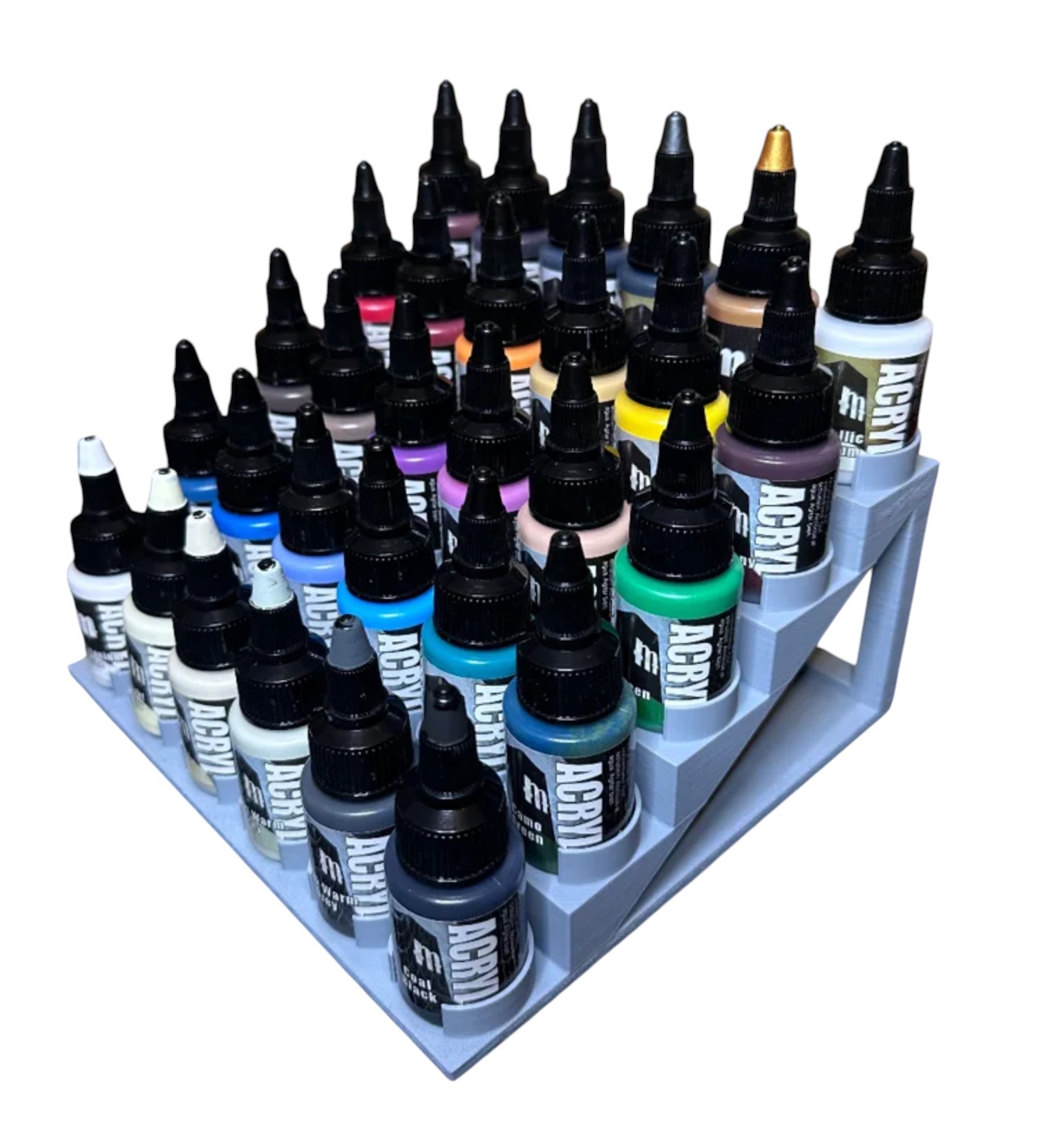 Podstawka stojak na farbki Monument Hobbies Pro Acryl 5 sztuk - obrazek 5