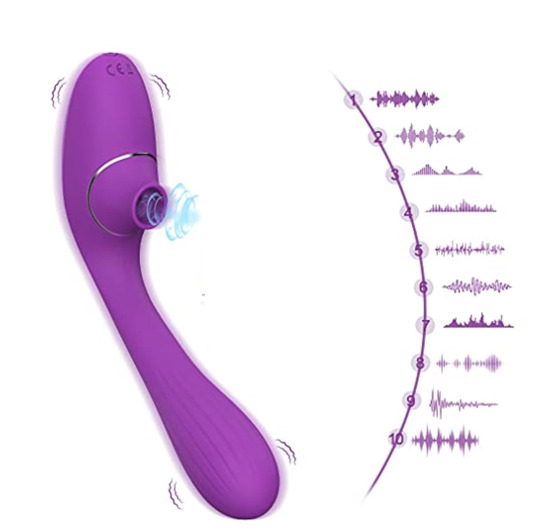 Wibrator z funkcją ssania i wibracji – wielofunkcyjny masażer łechtaczki i punktu G - obrazek 3
