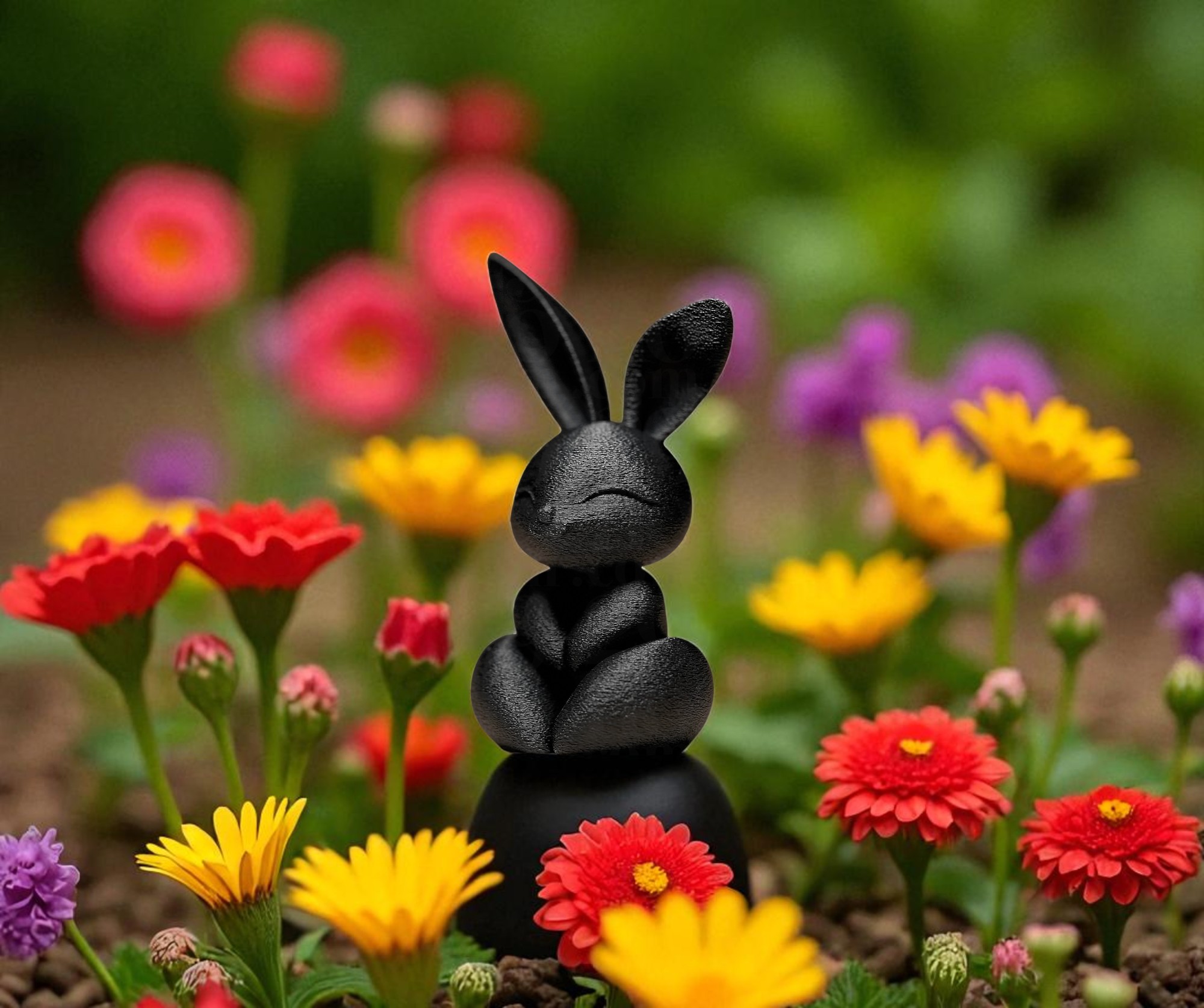 Figurka króliczka – urocza dekoracja, prezent, ozdoba kolekcjonerska - 8 cm - obrazek 4