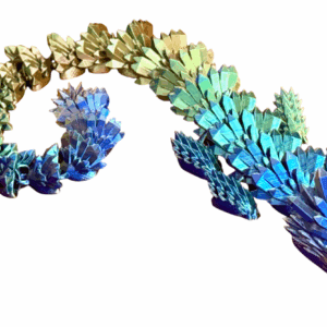 Figurka smoka z kryształów, dekoracja fantasy, model kolekcjonerski 3D - 45 cm