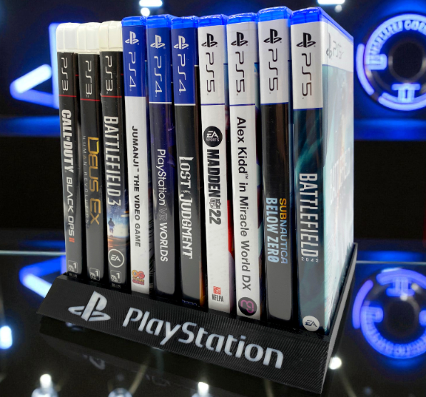 Stojak Na Gry PlayStation Game Holder PS2 / PS3 / PS4 / PS5 (10 slotów) - obrazek 2