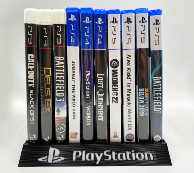 Stojak Na Gry PlayStation Game Holder PS2 / PS3 / PS4 / PS5 (10 slotów) - obrazek 3