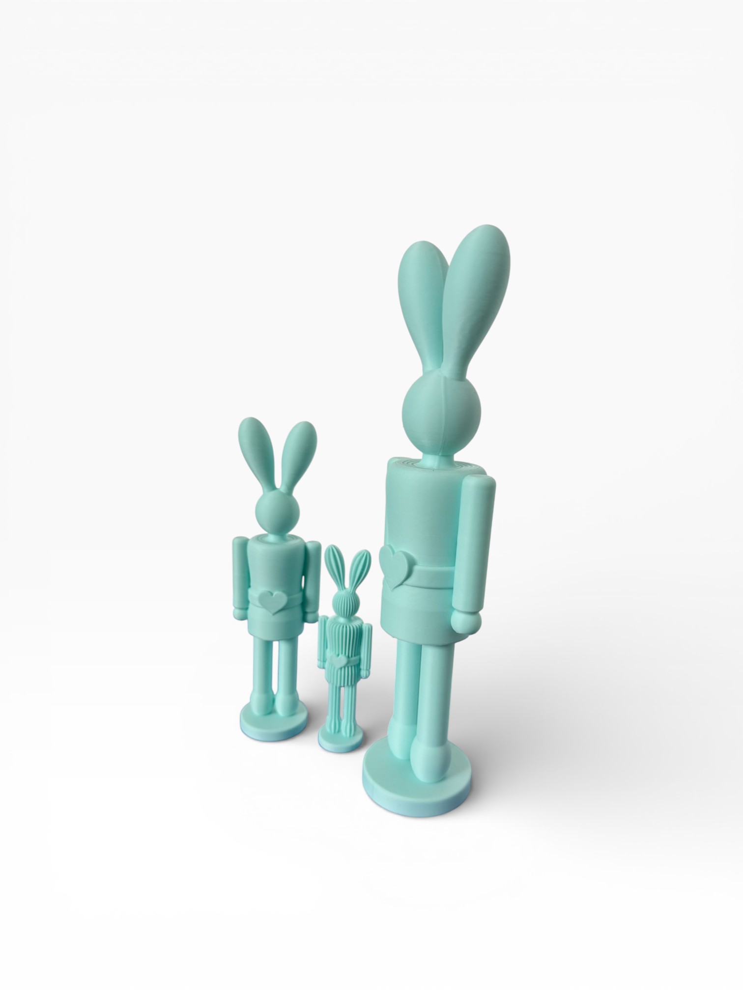 Wielkanocny Zajączek Dziadek do Orzechów dekoracja 3 szt. bł...