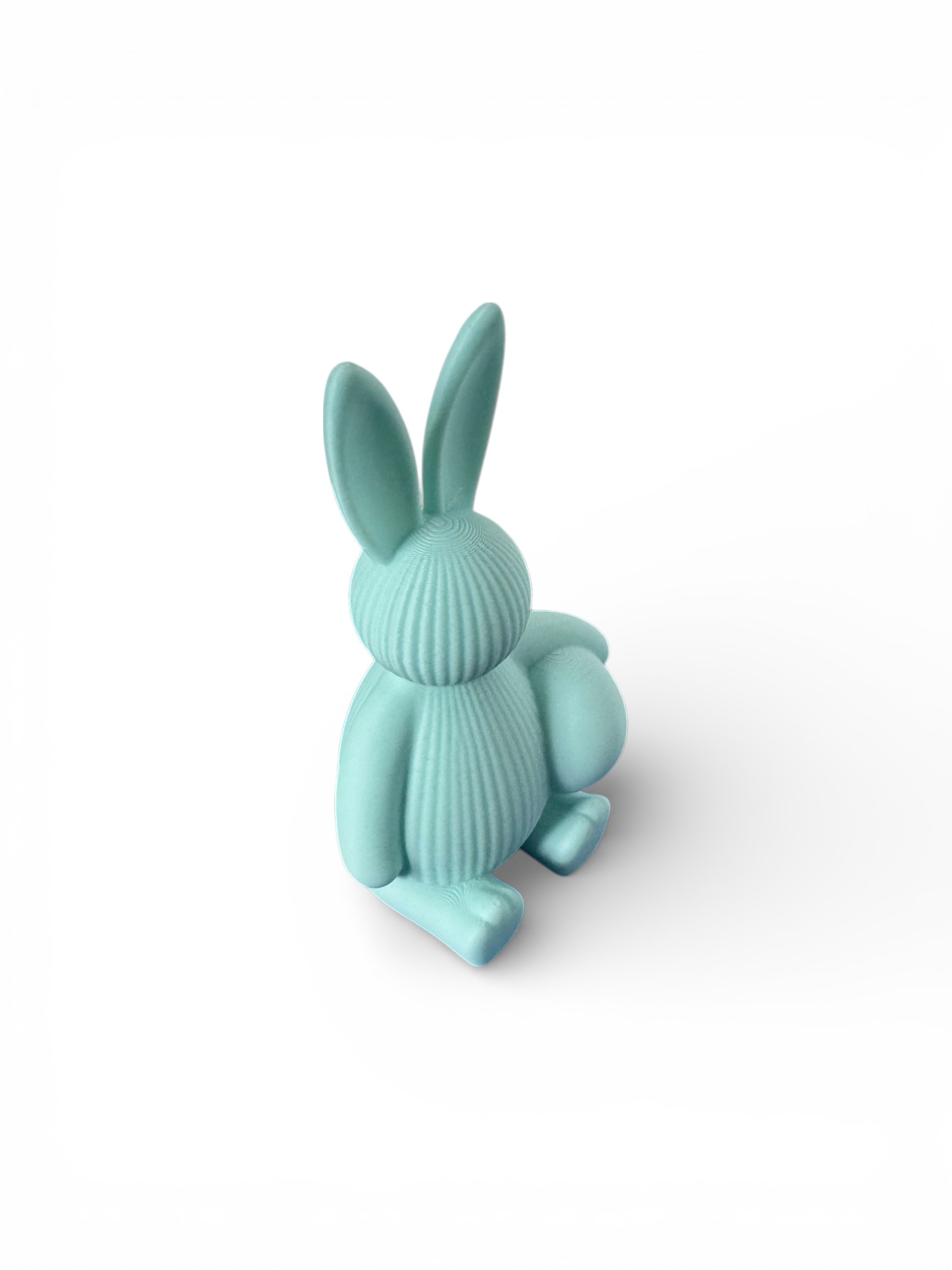 Nowoczesna dekoracja wielkanocna Ribbed Bunny with Egg – fig...